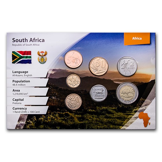 South Africa 7-Coin Rand Set (Landscape Packaging) South Africa 7-Coin Rand Set (Landscape Packaging)